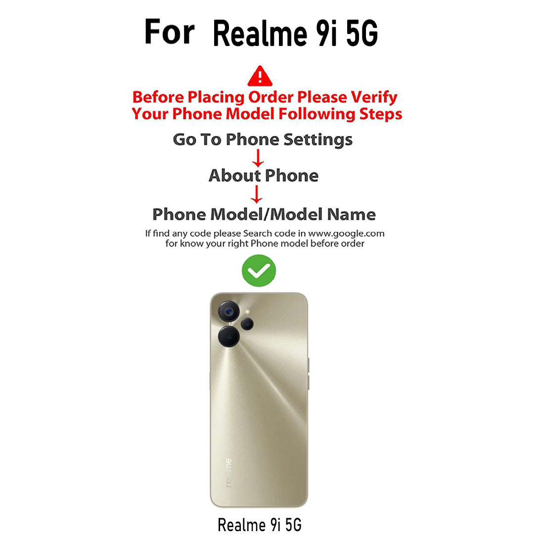 Electroplating TPU Cover for Realme 9i 5G