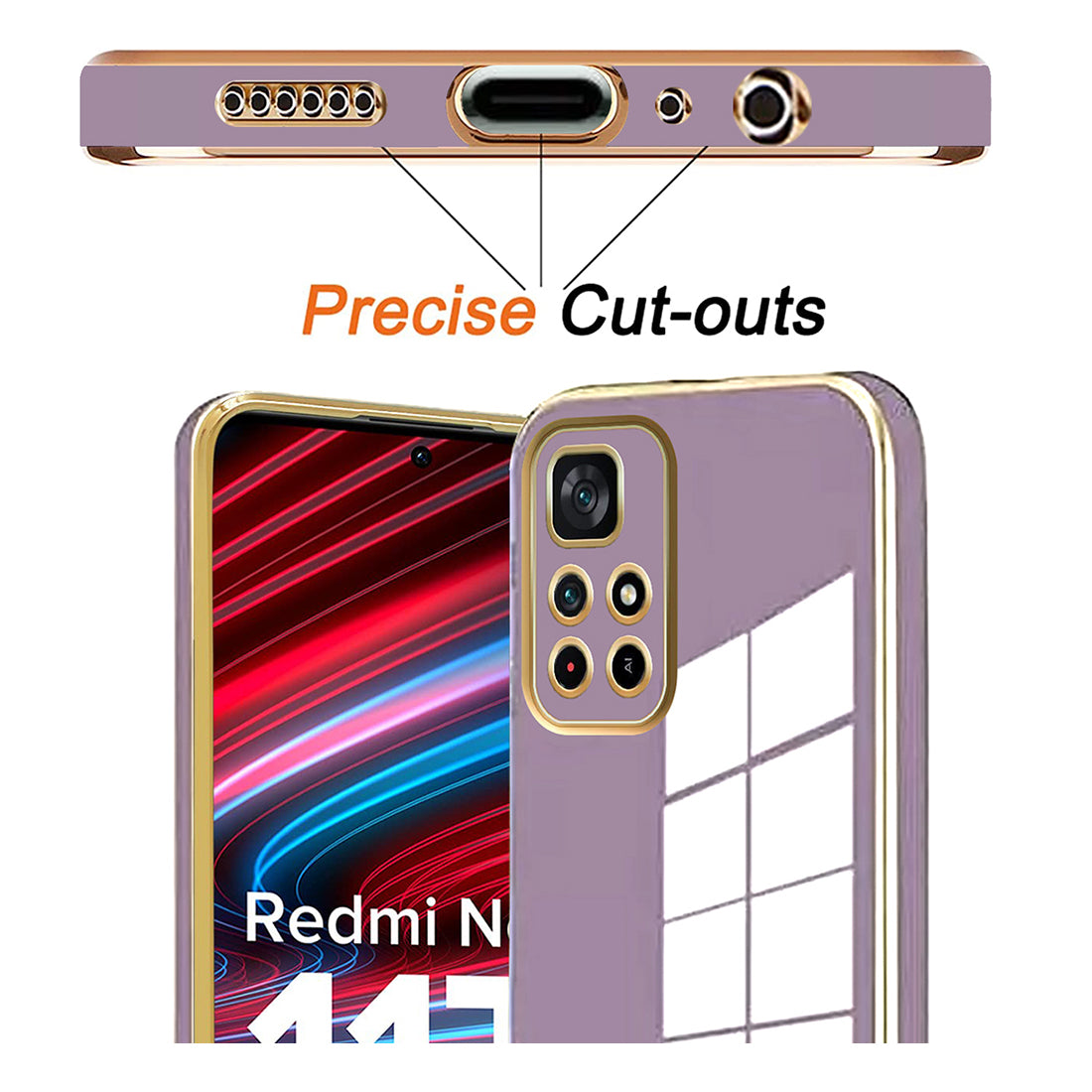 Electroplating TPU Cover for Mi Redmi Note 11T 5G / Poco M4 Pro 5G