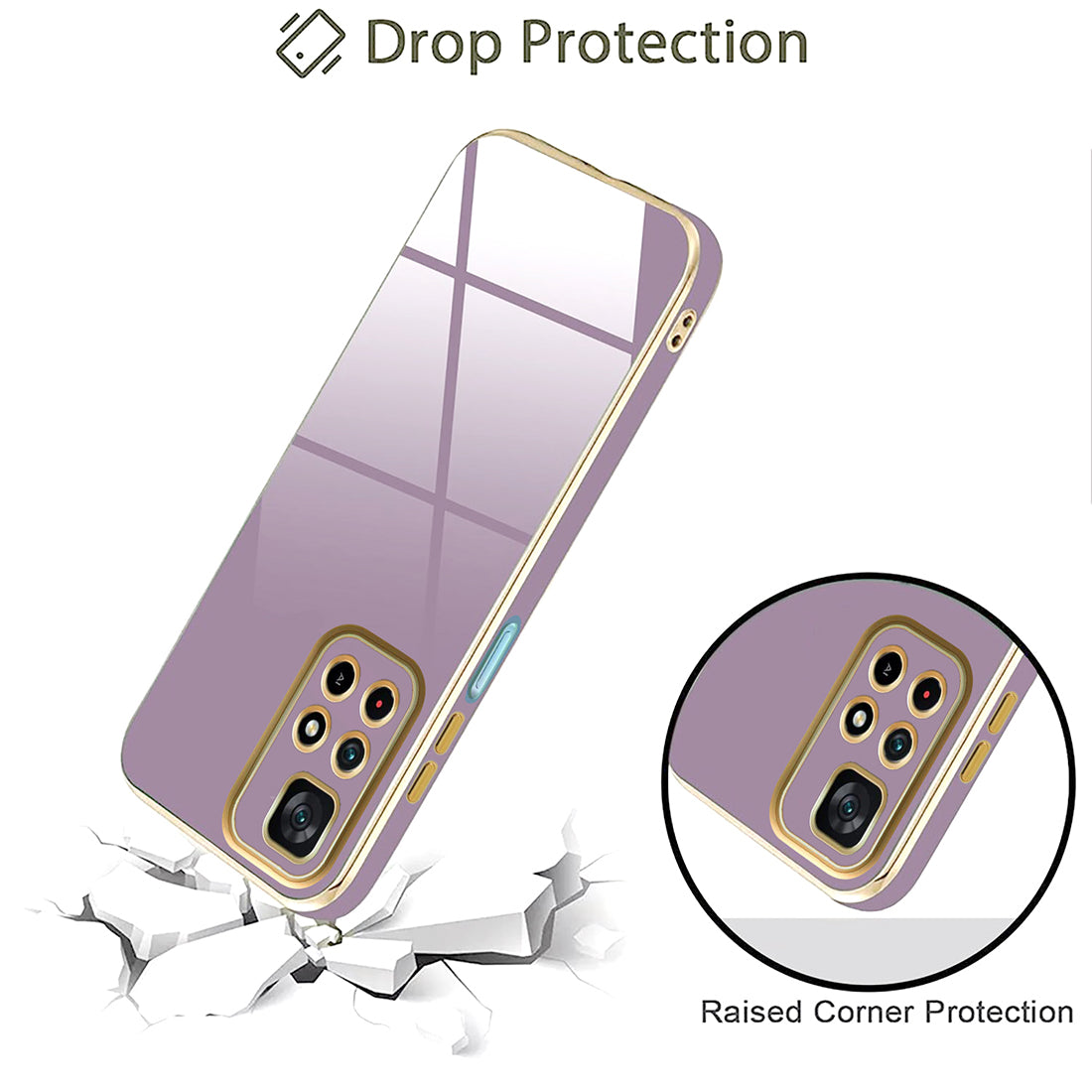 Electroplating TPU Cover for Mi Redmi Note 11T 5G / Poco M4 Pro 5G