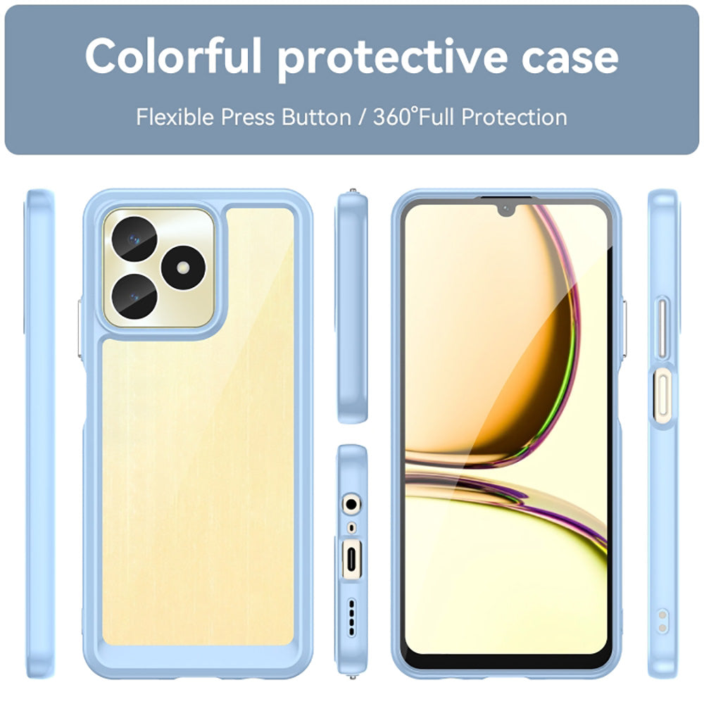 Shockproof Crystal Clear Back Cover for Realme Narzo N53 4G / C53 4G / C51 4G