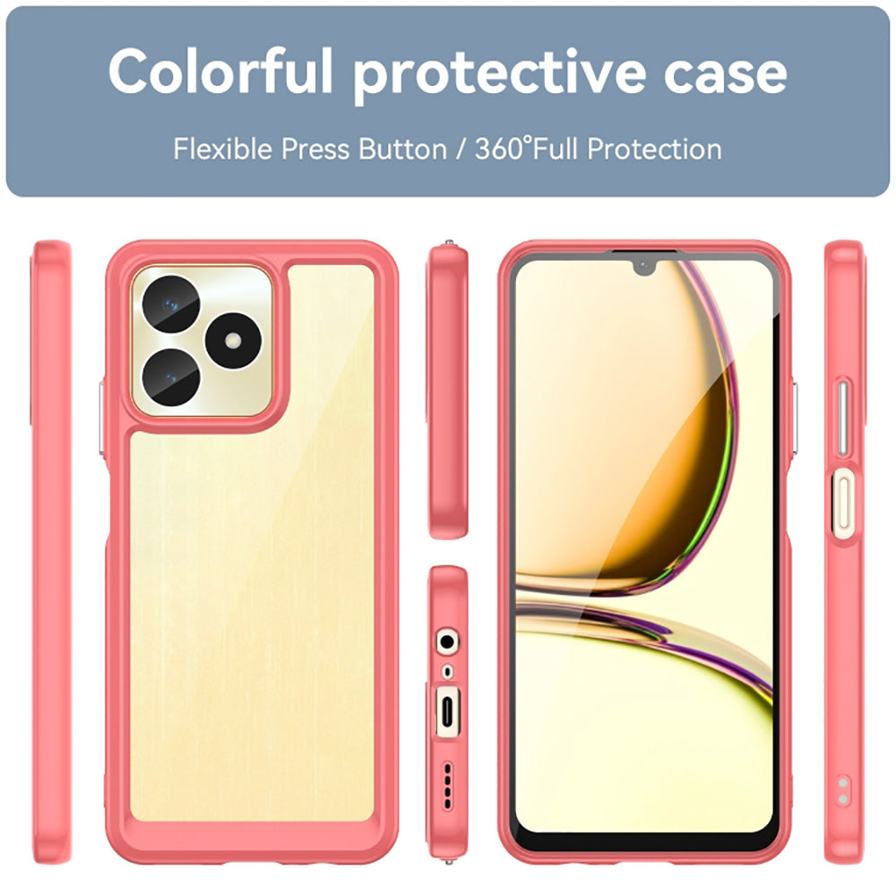 Shockproof Crystal Clear Back Cover for Realme Narzo N53 4G / C53 4G / C51 4G