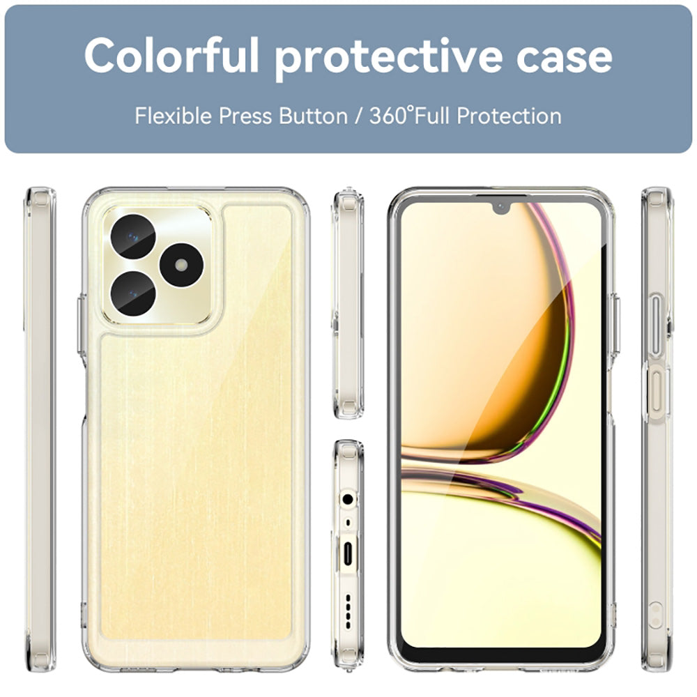 Shockproof Crystal Clear Back Cover for Realme Narzo N53 4G / C53 4G / C51 4G