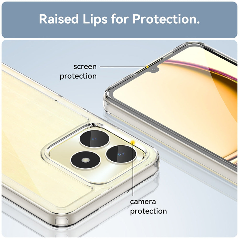 Shockproof Crystal Clear Back Cover for Realme Narzo N53 4G / C53 4G / C51 4G
