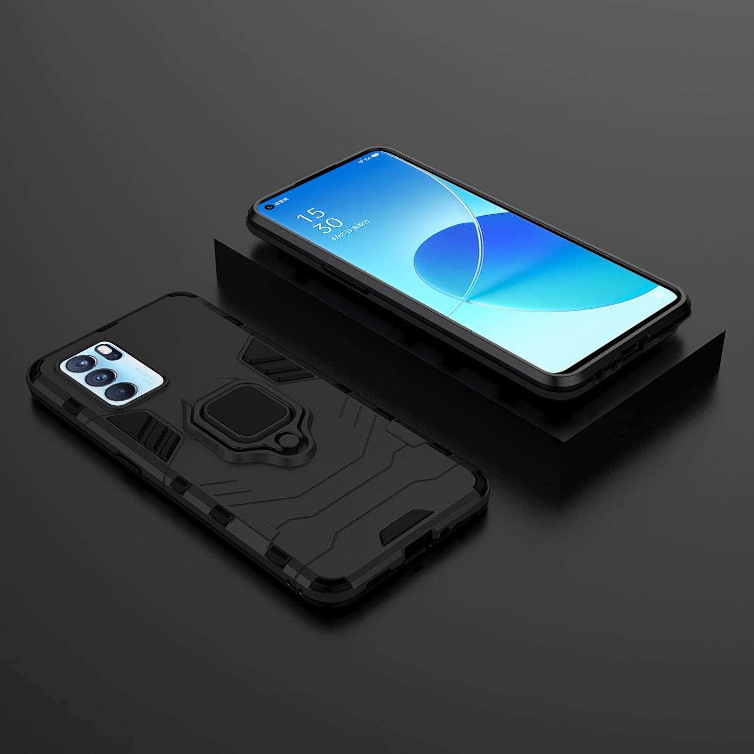 Hybrid Rugged Armor Kickstand Case for Oppo Reno6 Pro 5G