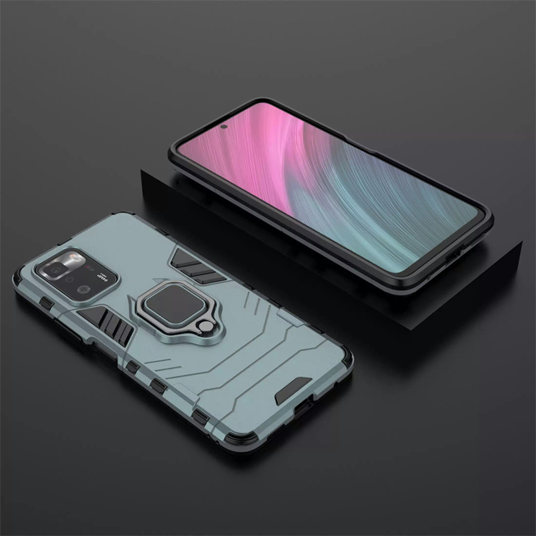 Hybrid Rugged Armor Kickstand Case for Mi Poco X3 GT