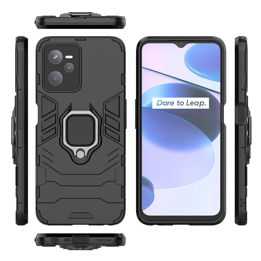 Hybrid Rugged Armor Kickstand Case for Realme C35 4G / Narzo 50A Prime 4G