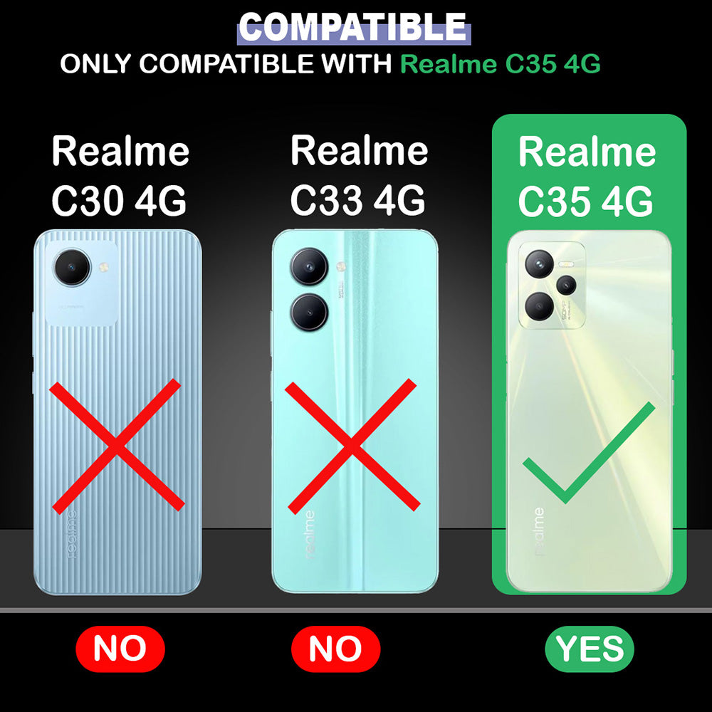 Hybrid Rugged Armor Kickstand Case for Realme C35 4G / Narzo 50A Prime 4G