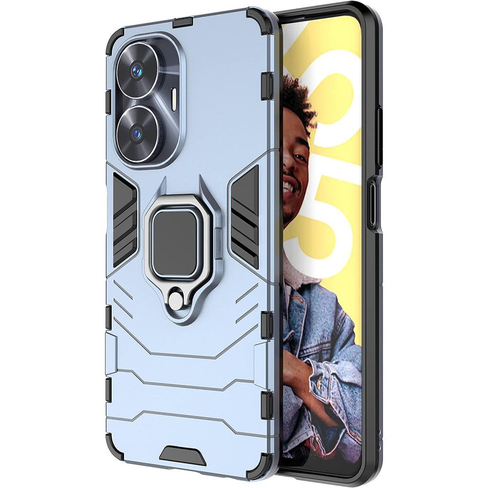 Hybrid Rugged Armor Kickstand Case for Realme C55 4G / Narzo N55 4G
