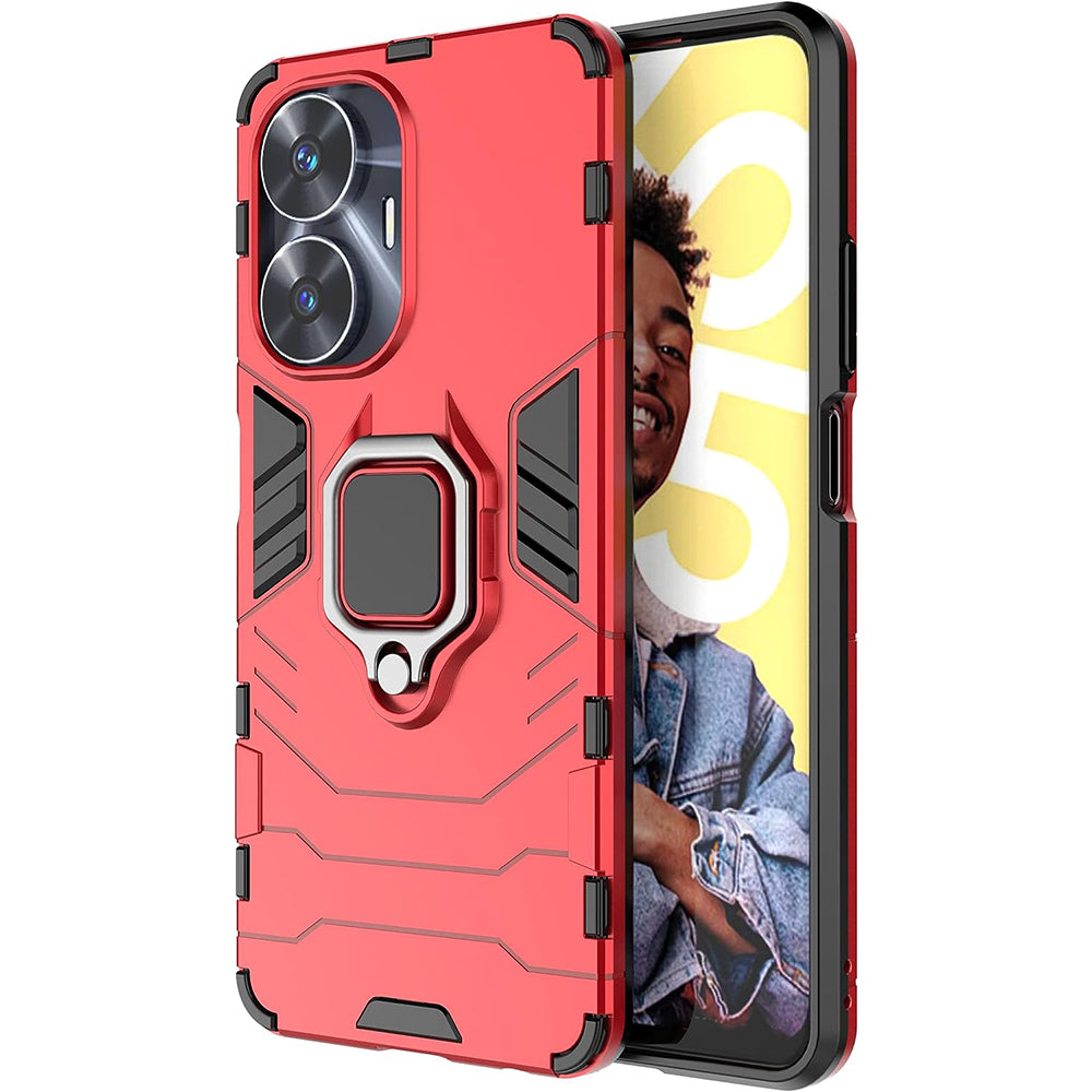 Hybrid Rugged Armor Kickstand Case for Realme C55 4G / Narzo N55 4G