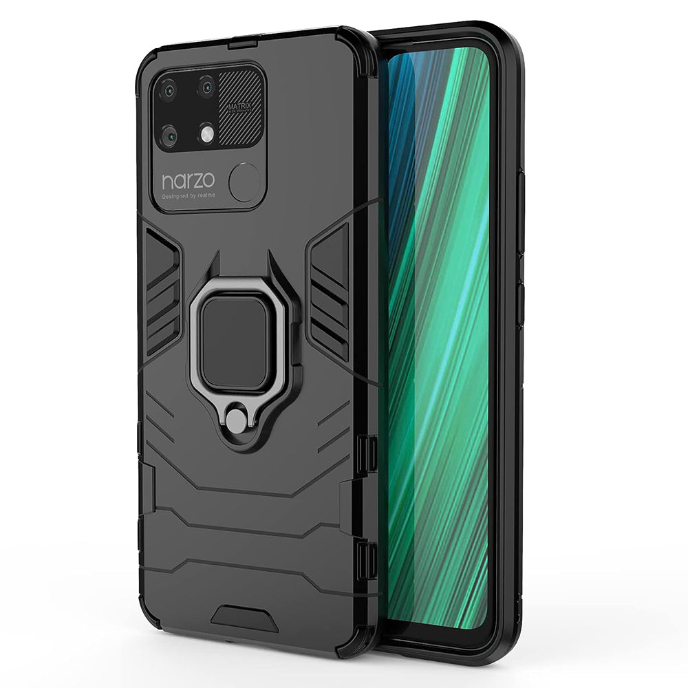 Hybrid Rugged Armor Kickstand Case for Realme Narzo 50A 4G