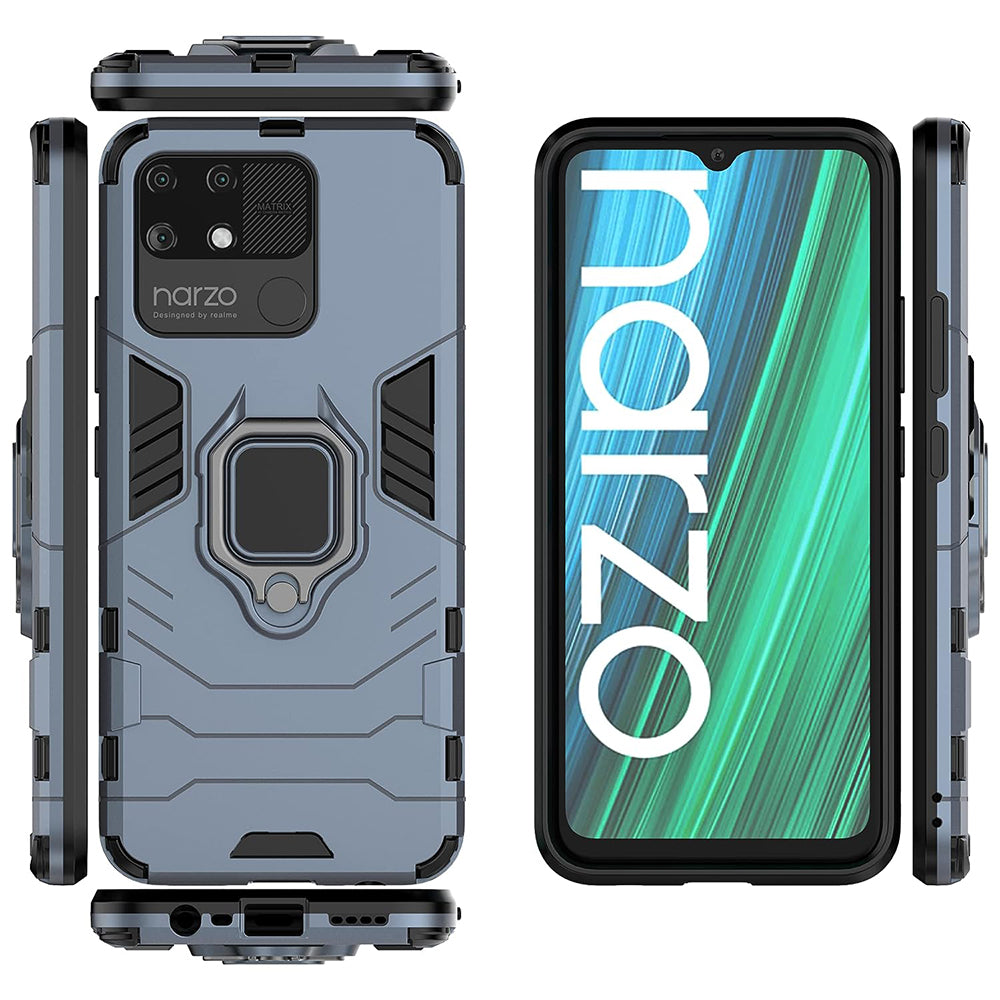 Hybrid Rugged Armor Kickstand Case for Realme Narzo 50A 4G