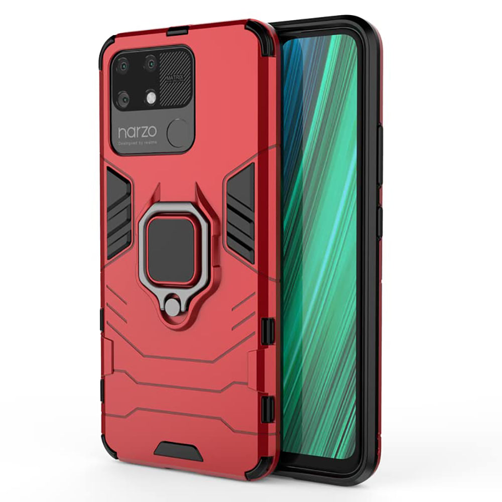 Hybrid Rugged Armor Kickstand Case for Realme Narzo 50A 4G