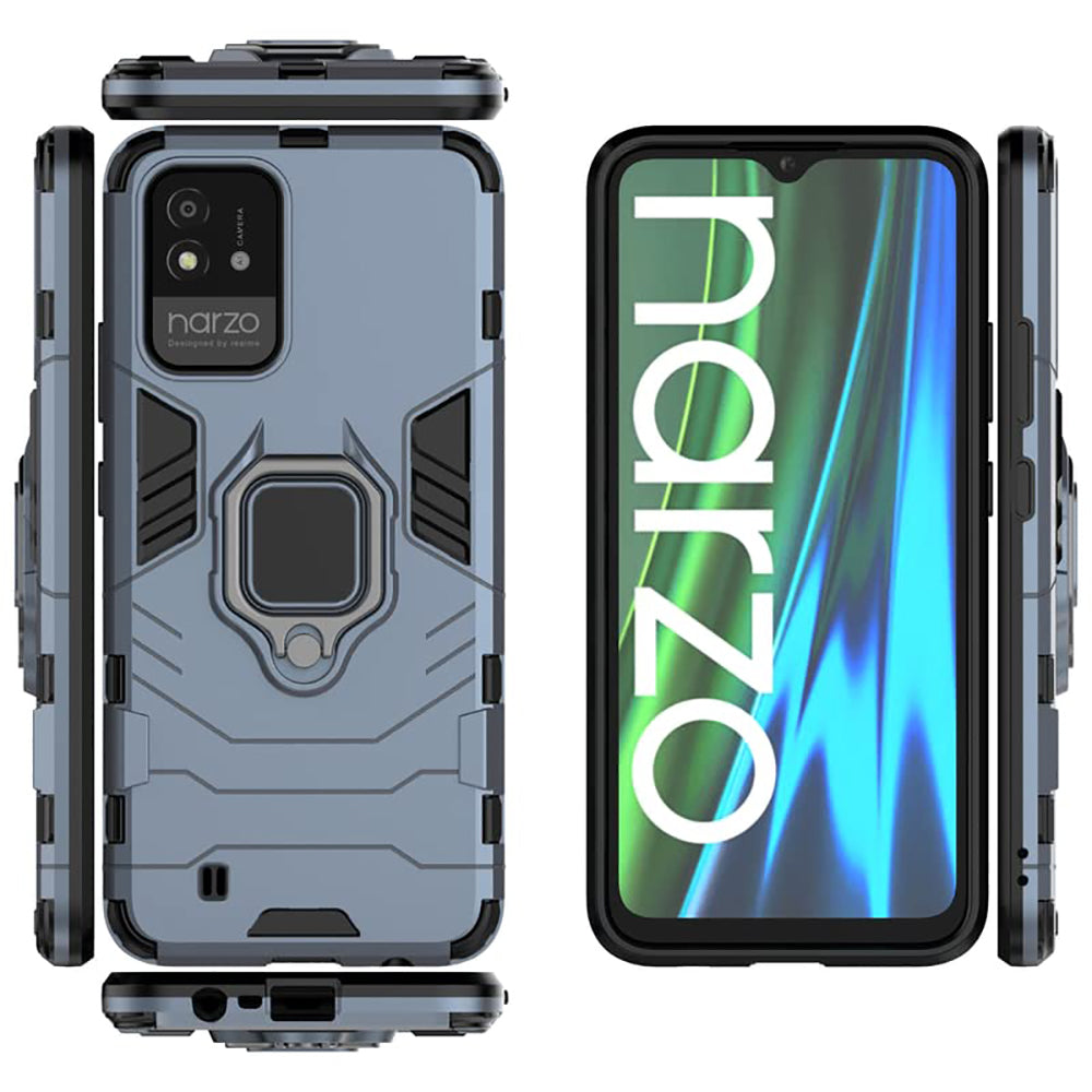 Hybrid Rugged Armor Kickstand Case for Realme Narzo 50i 4G