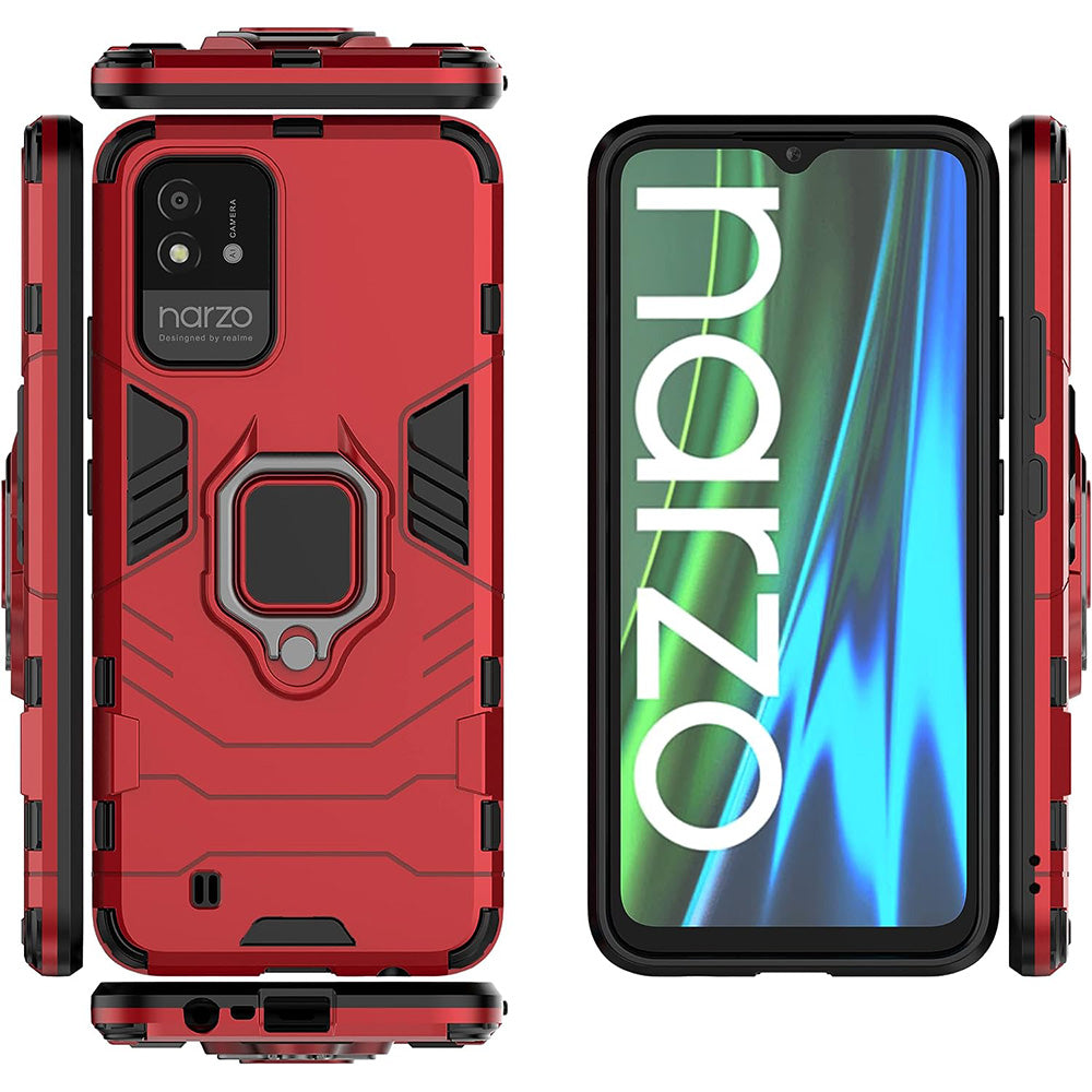 Hybrid Rugged Armor Kickstand Case for Realme Narzo 50i 4G