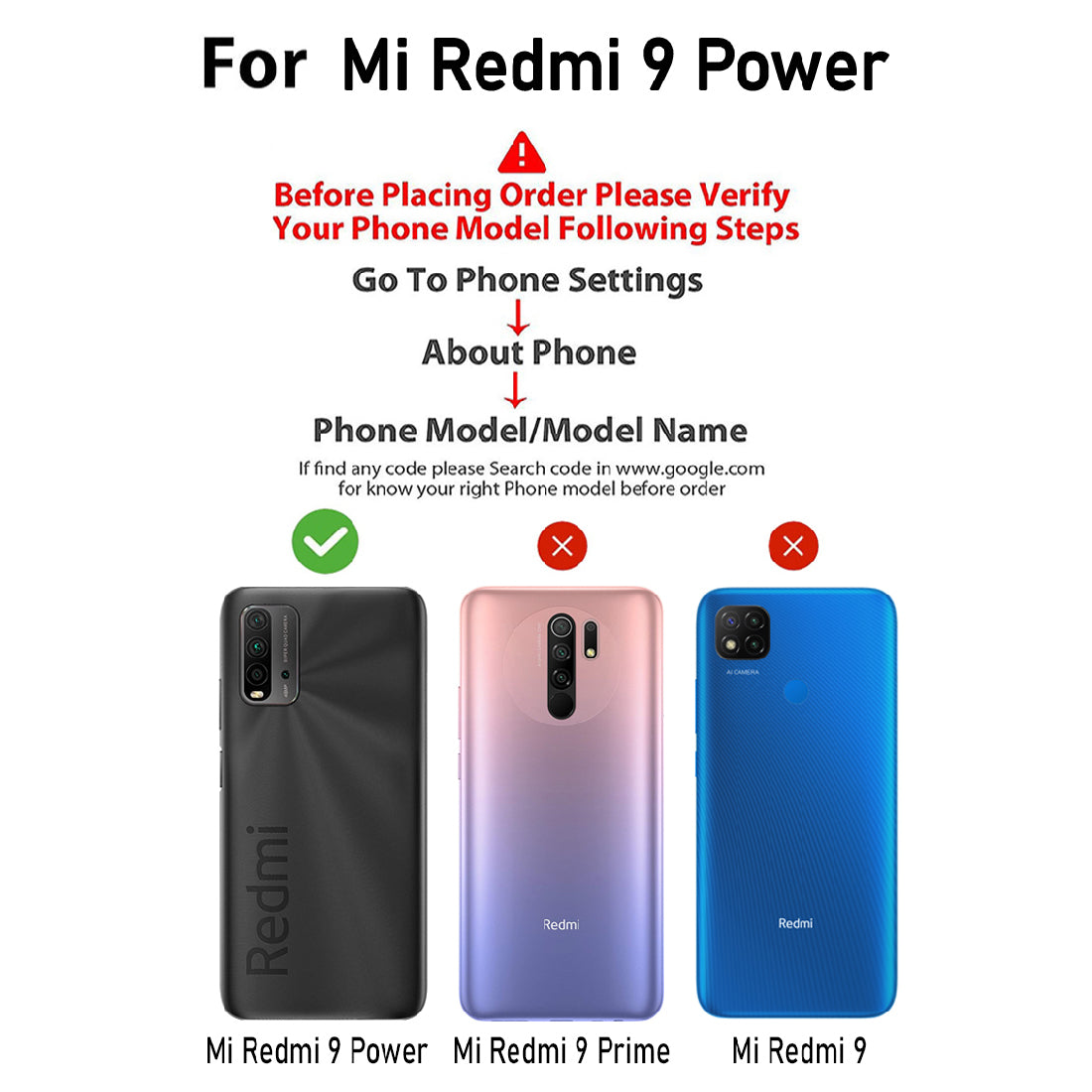 Premium Wallet Flip Cover for Mi Redmi 9 Power