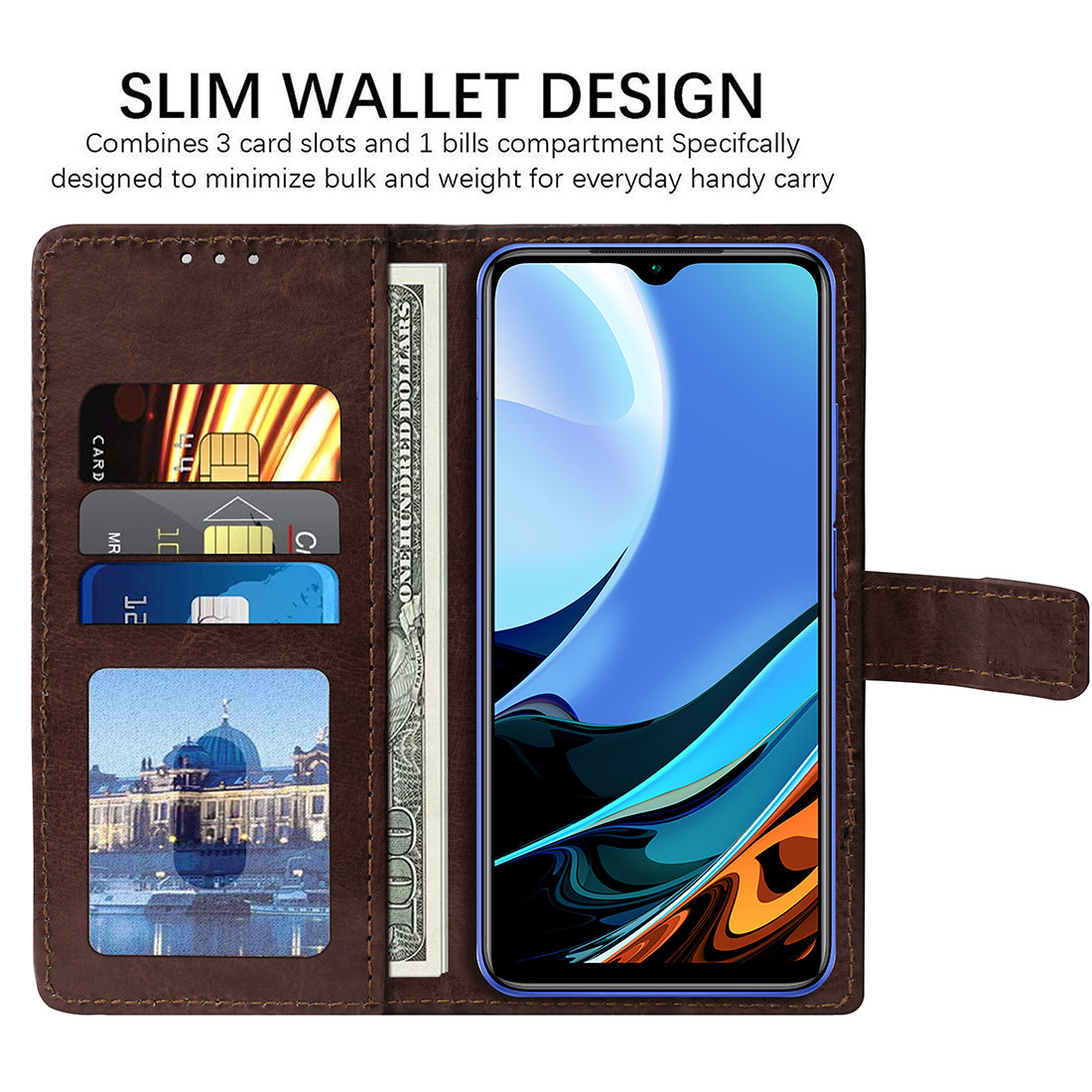 Premium Wallet Flip Cover for Mi Redmi 9 Power