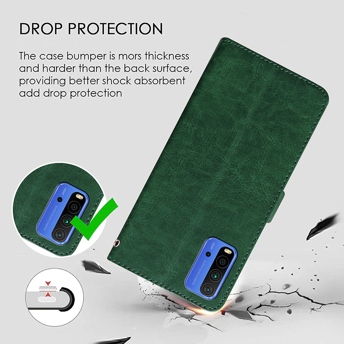 Premium Wallet Flip Cover for Mi Redmi 9 Power