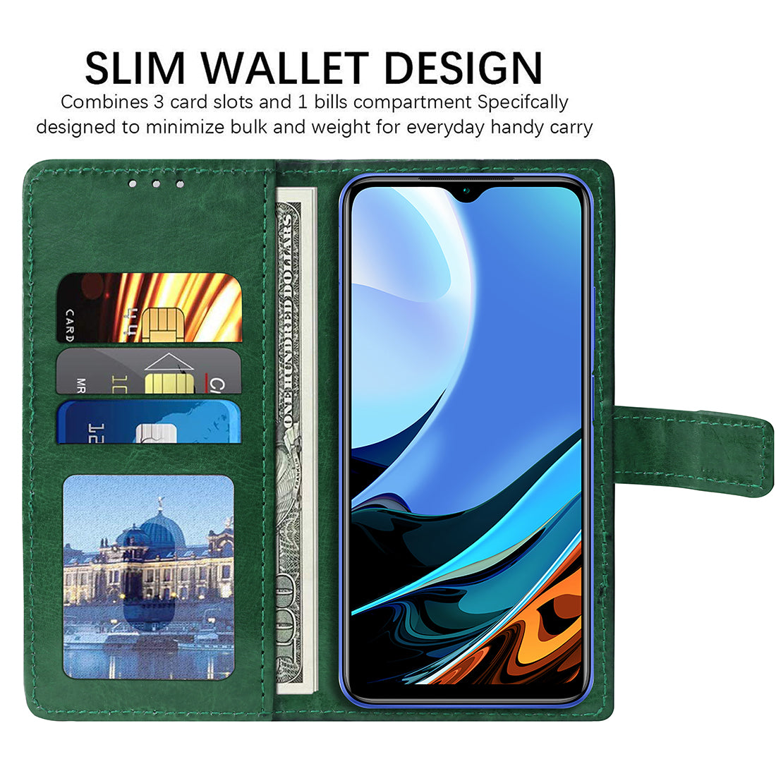 Premium Wallet Flip Cover for Mi Redmi 9 Power