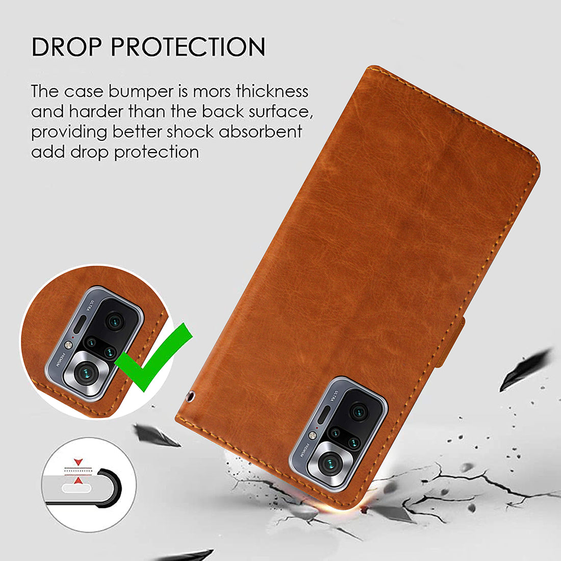 Premium Wallet Flip Cover for Mi Redmi Note 10 Pro, Mi Redmi Note 10 Pro Max