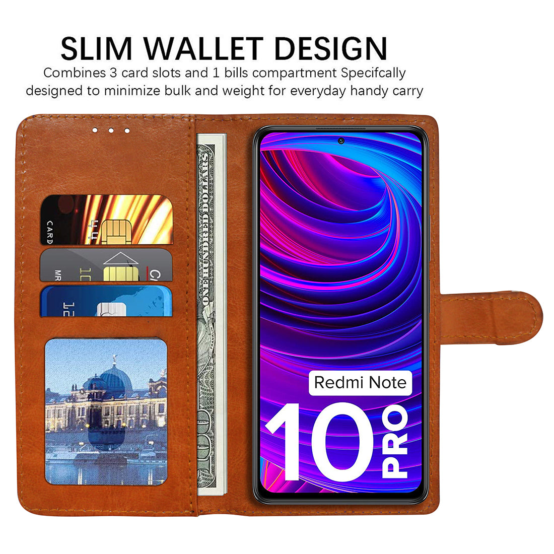 Premium Wallet Flip Cover for Mi Redmi Note 10 Pro, Mi Redmi Note 10 Pro Max