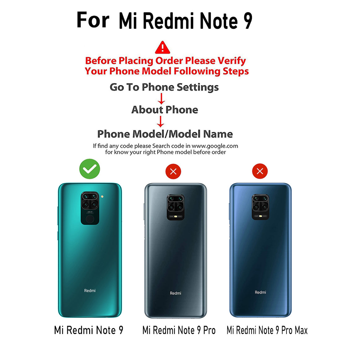 Premium Wallet Flip Cover for Mi Redmi Note 9
