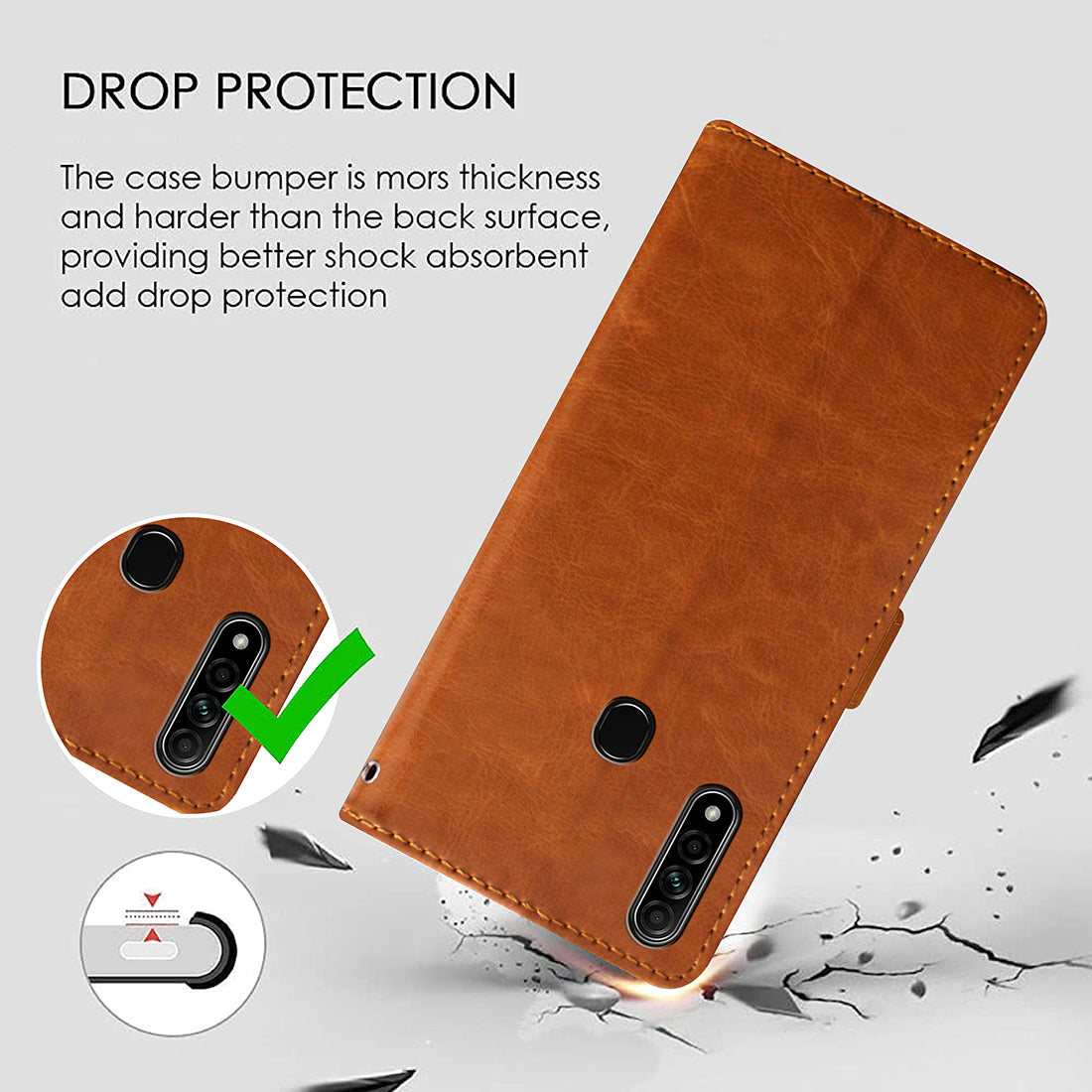 Premium Wallet Flip Cover for Oppo A31