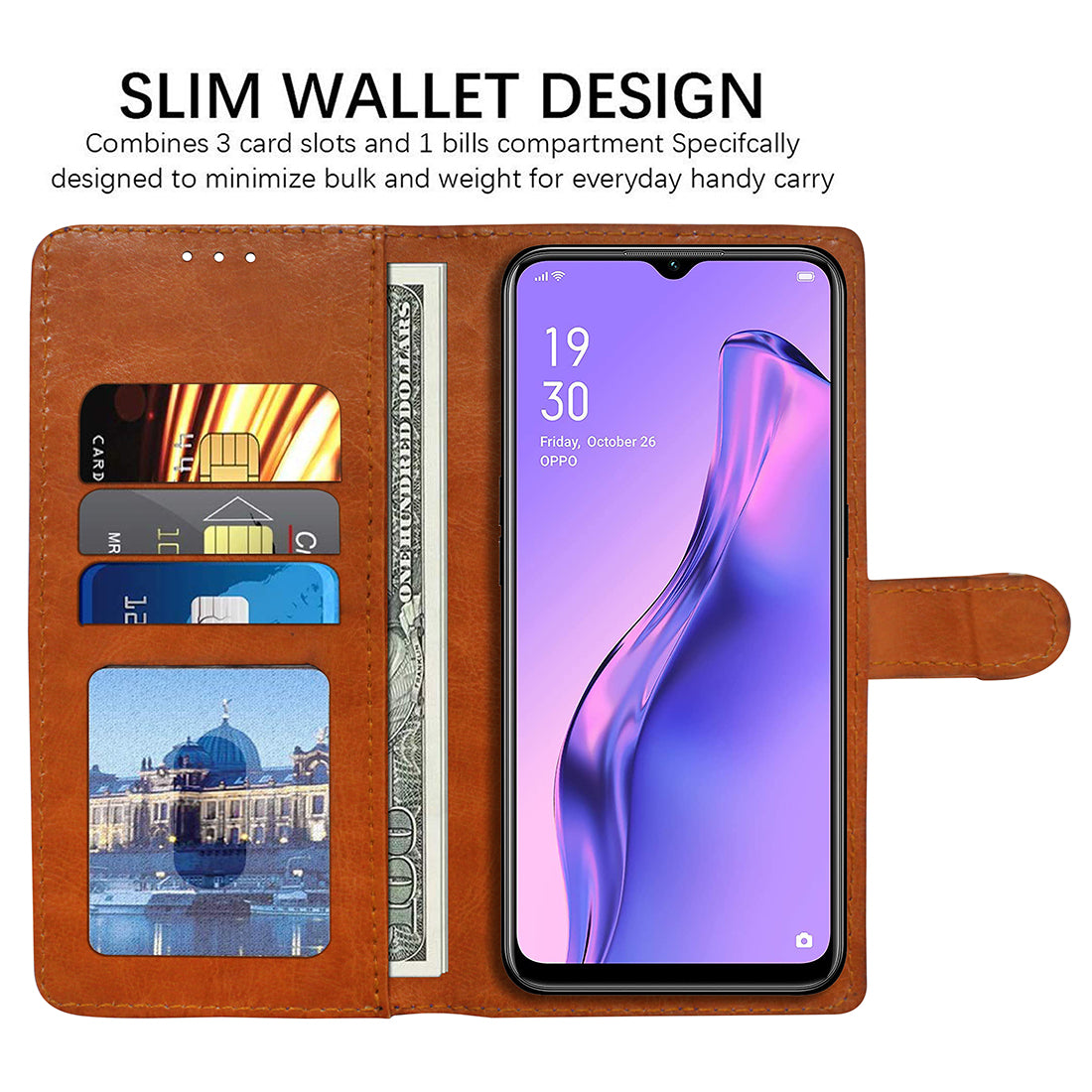 Premium Wallet Flip Cover for Oppo A31
