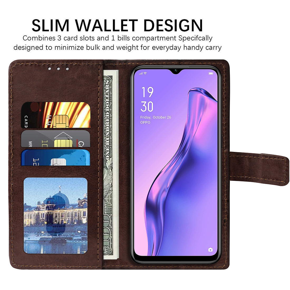 Premium Wallet Flip Cover for Oppo A31