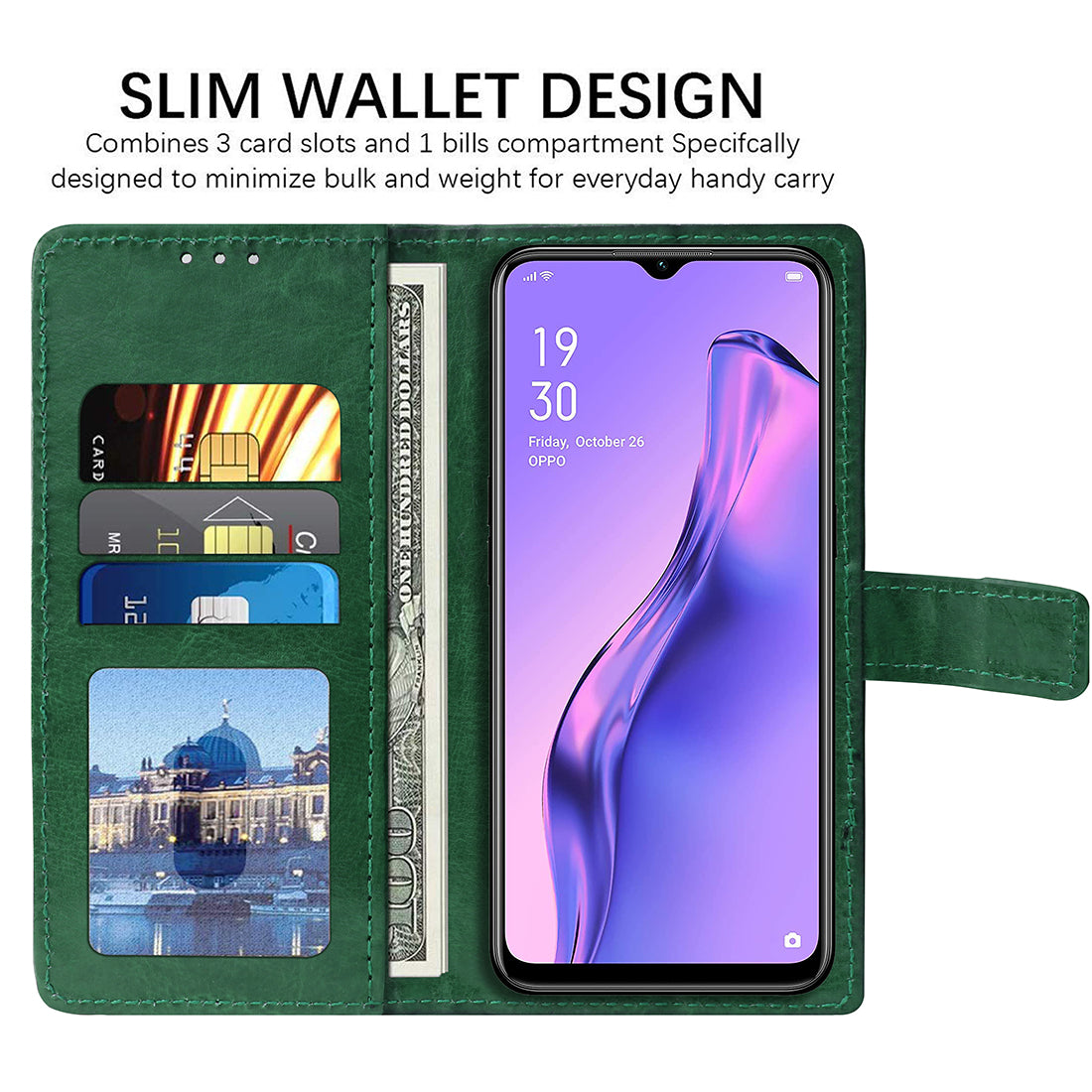 Premium Wallet Flip Cover for Oppo A31