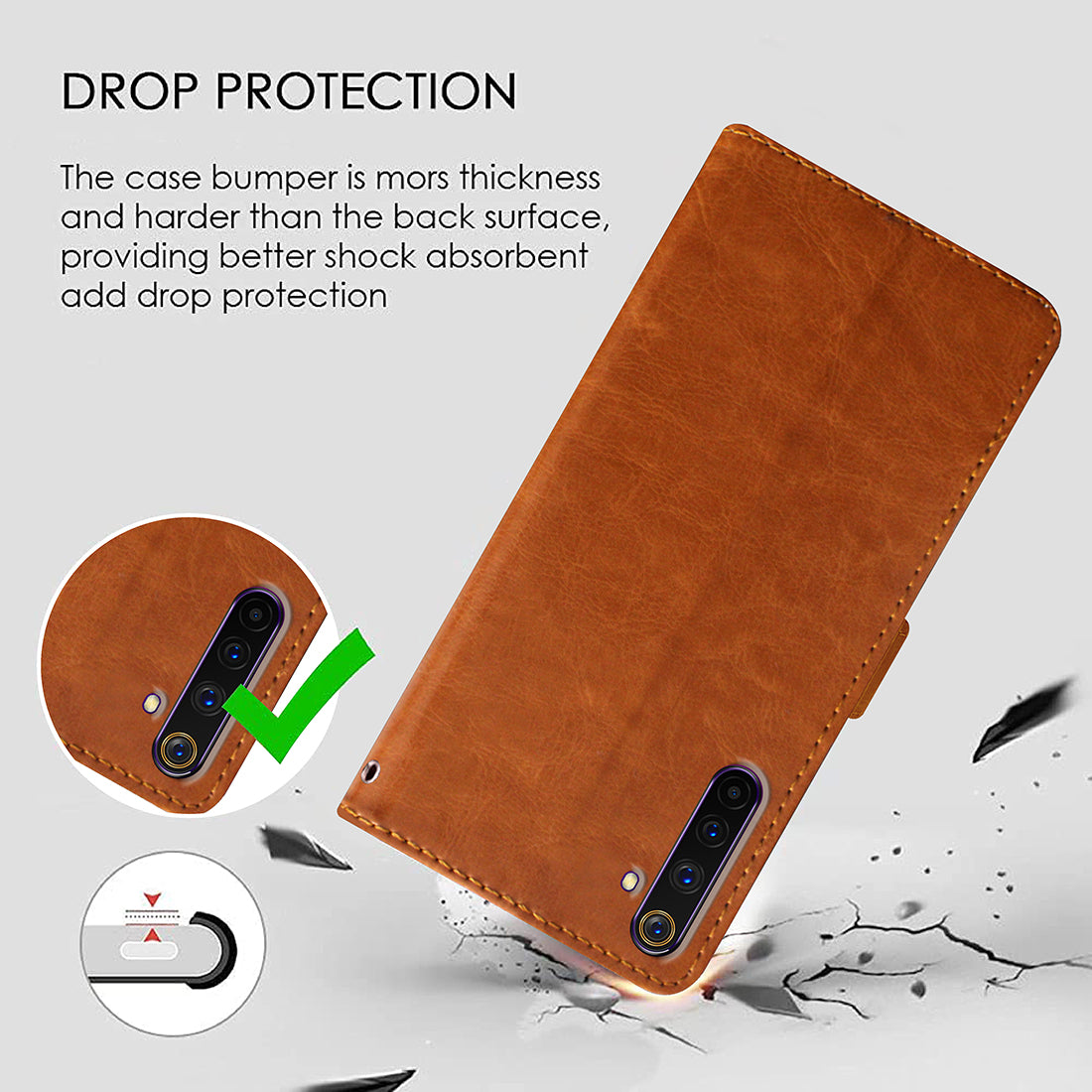 Premium Wallet Flip Cover for Realme 6 Pro