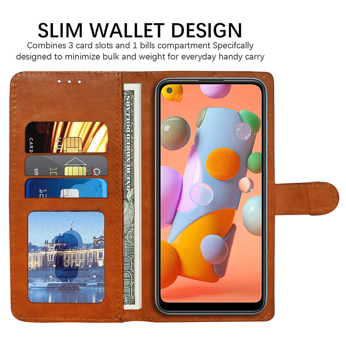 Premium Wallet Flip Cover for Samsung Galaxy A11 / M11