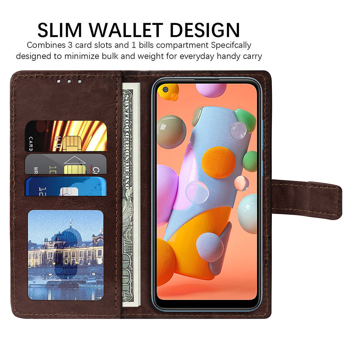 Premium Wallet Flip Cover for Samsung Galaxy A11 / M11