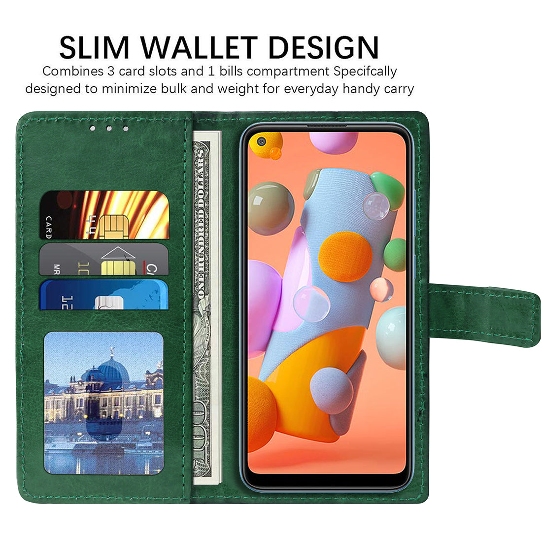 Premium Wallet Flip Cover for Samsung Galaxy A11 / M11