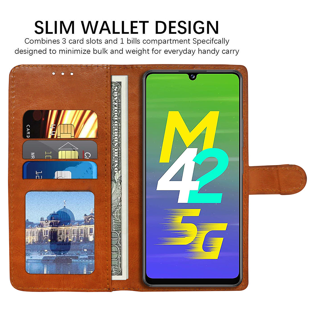 Premium Wallet Flip Cover for Samsung Galaxy M42 5G / A42 5G