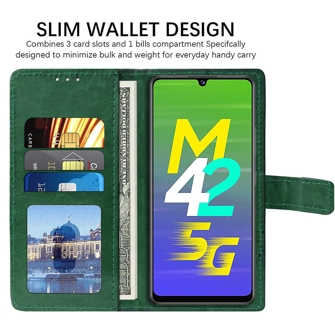 Premium Wallet Flip Cover for Samsung Galaxy M42 5G / A42 5G