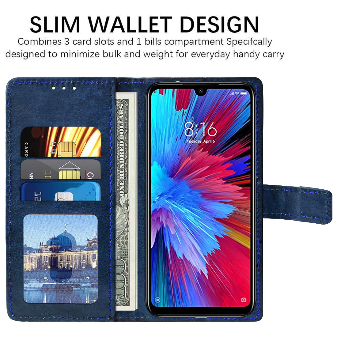 Premium Wallet Flip Cover for Mi Redmi Note 7 / Note 7 Pro / Note 7S