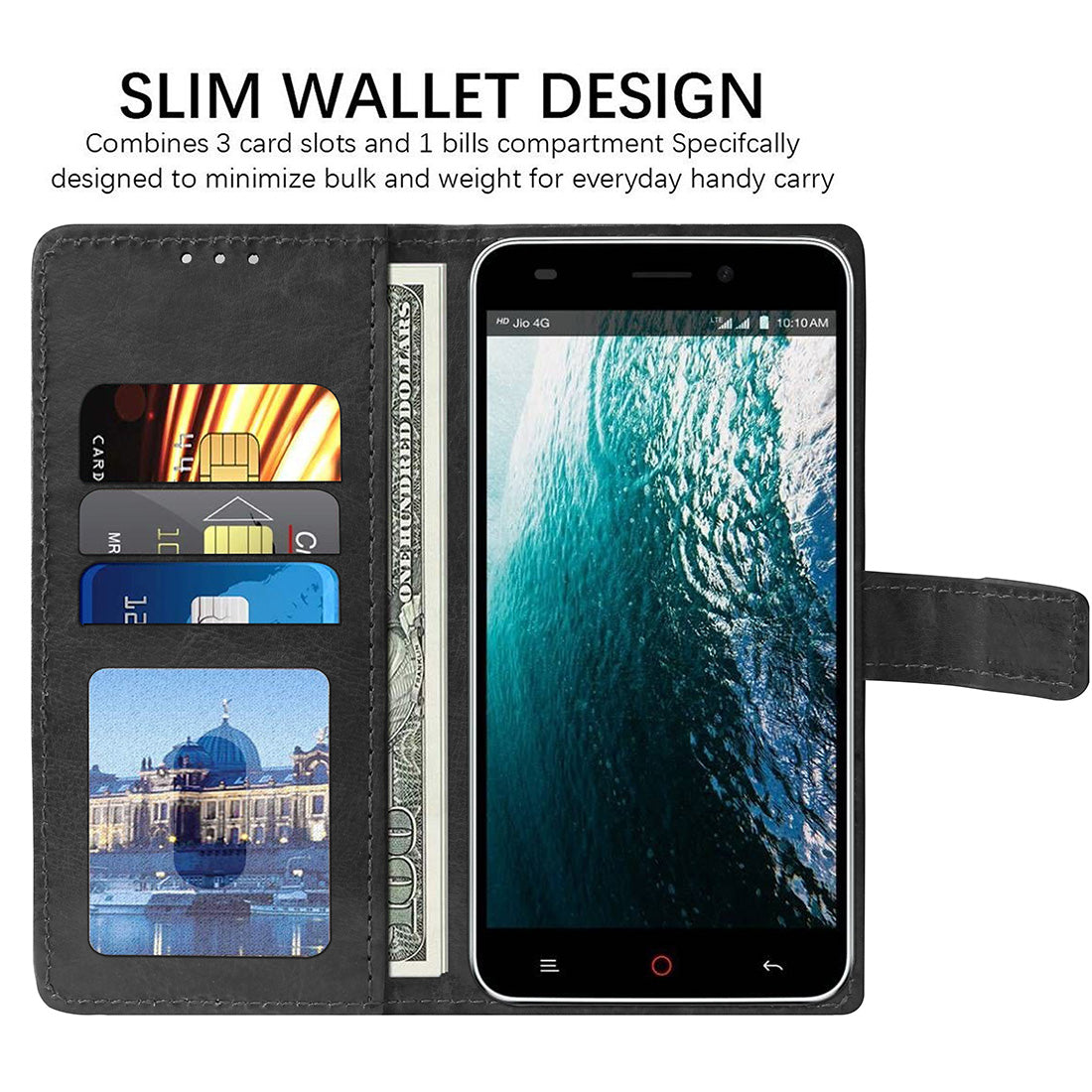 Premium Wallet Flip Cover for Lyf Water 7S