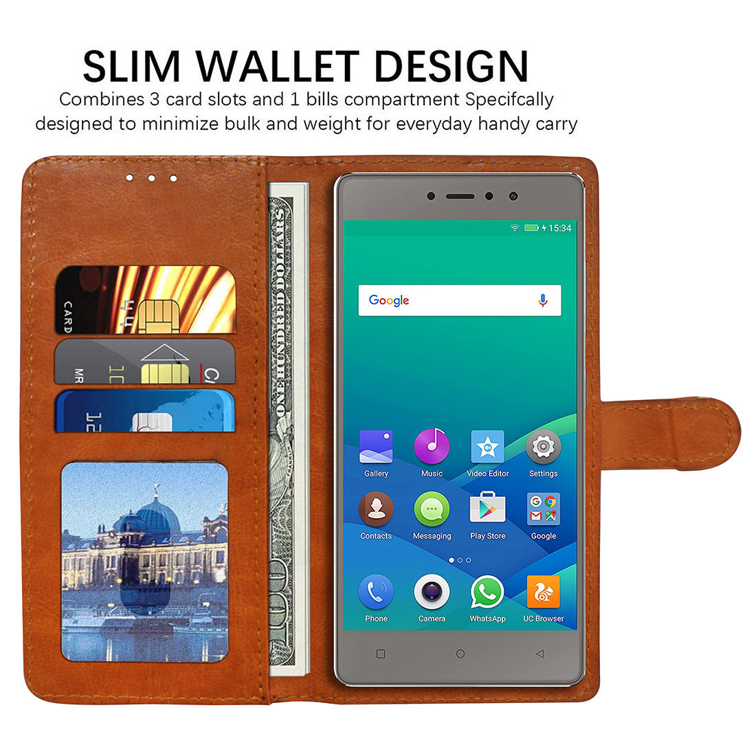 Premium Wallet Flip Cover for Gionee S6s