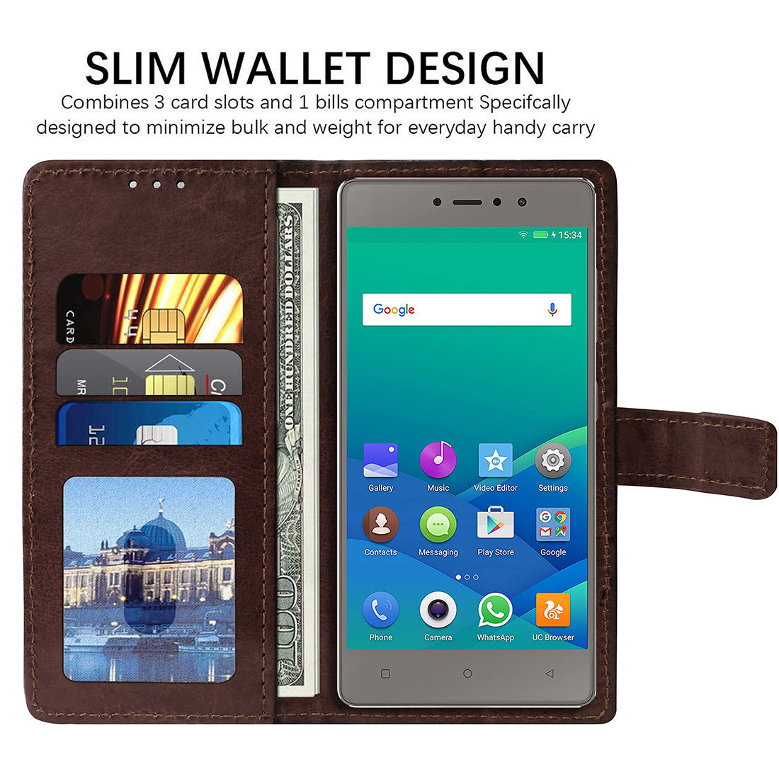 Premium Wallet Flip Cover for Gionee S6s