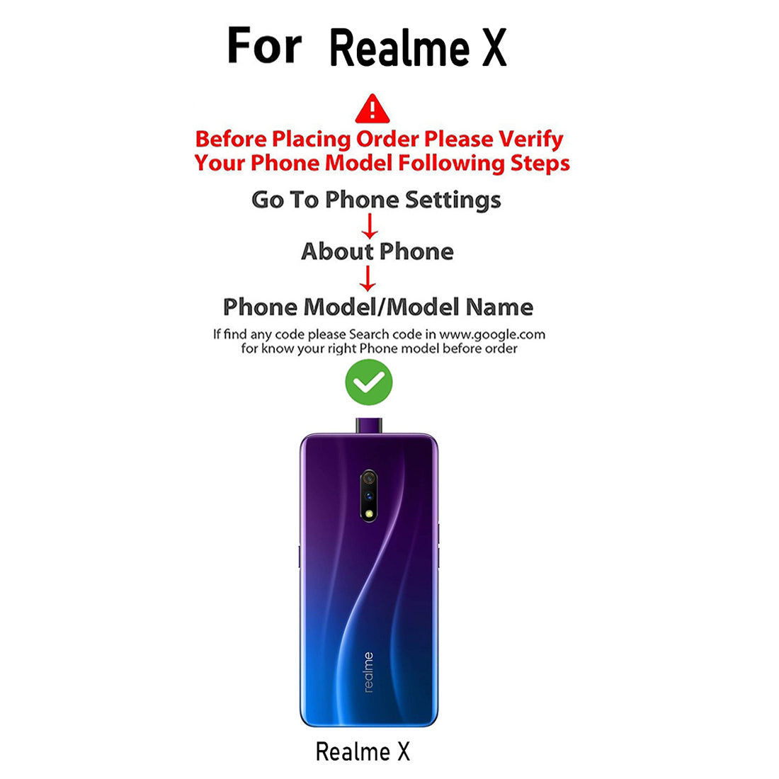Premium Wallet Flip Cover for Realme X