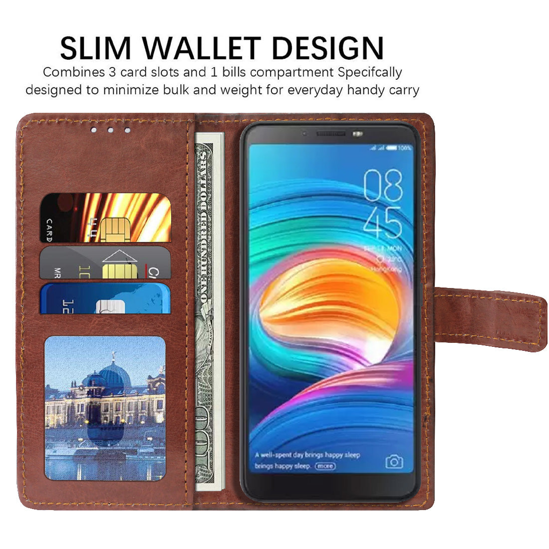 Premium Wallet Flip Cover for Tecno Camon i Click