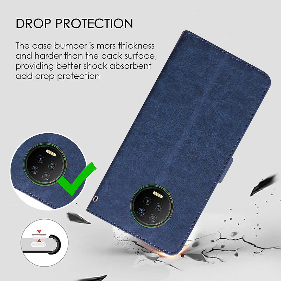 Premium Wallet Flip Cover for Infinix Note 7