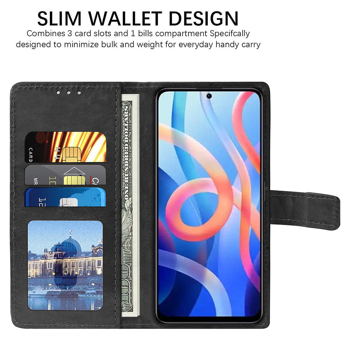 Premium Wallet Flip Cover for Mi Redmi Note 11T 5G / Poco M4 Pro 5G