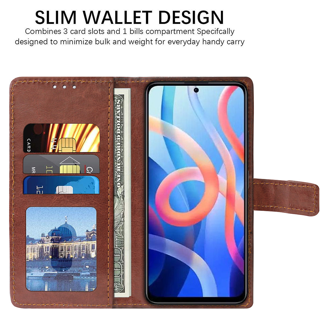 Premium Wallet Flip Cover for Mi Redmi Note 11T 5G / Poco M4 Pro 5G