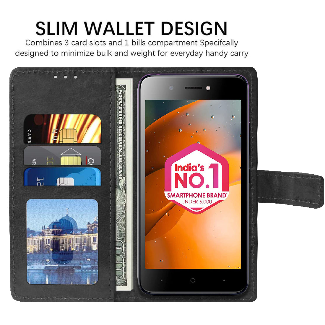 Premium Wallet Flip Cover for Itel A25 4G