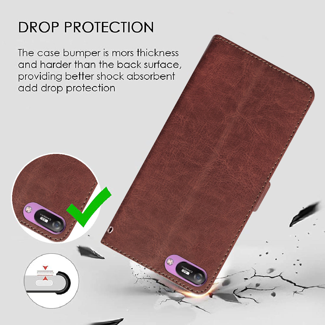 Premium Wallet Flip Cover for Itel A25 4G