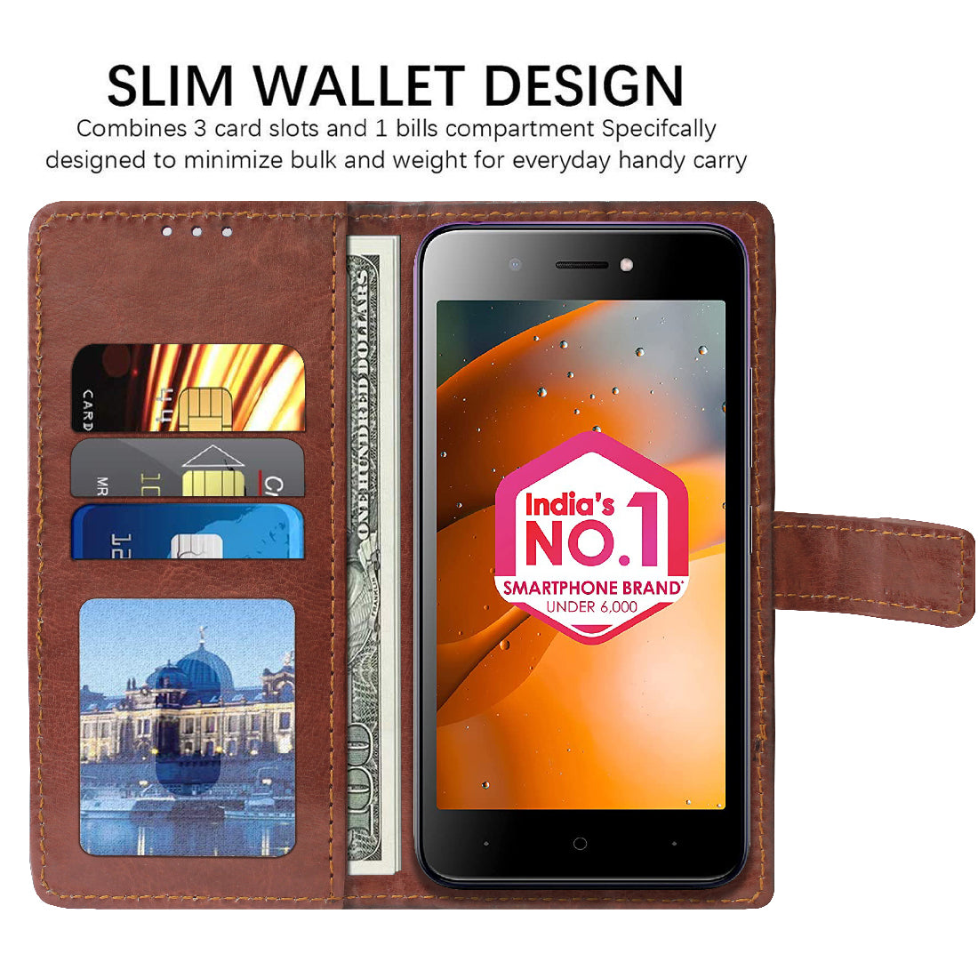 Premium Wallet Flip Cover for Itel A25 4G