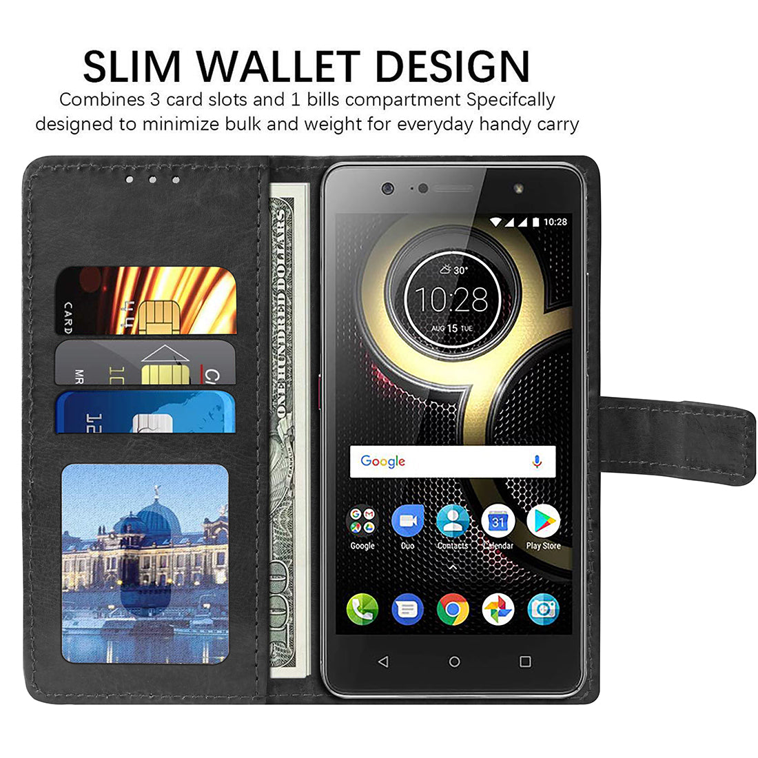Premium Wallet Flip Cover for Lenovo K8 Plus