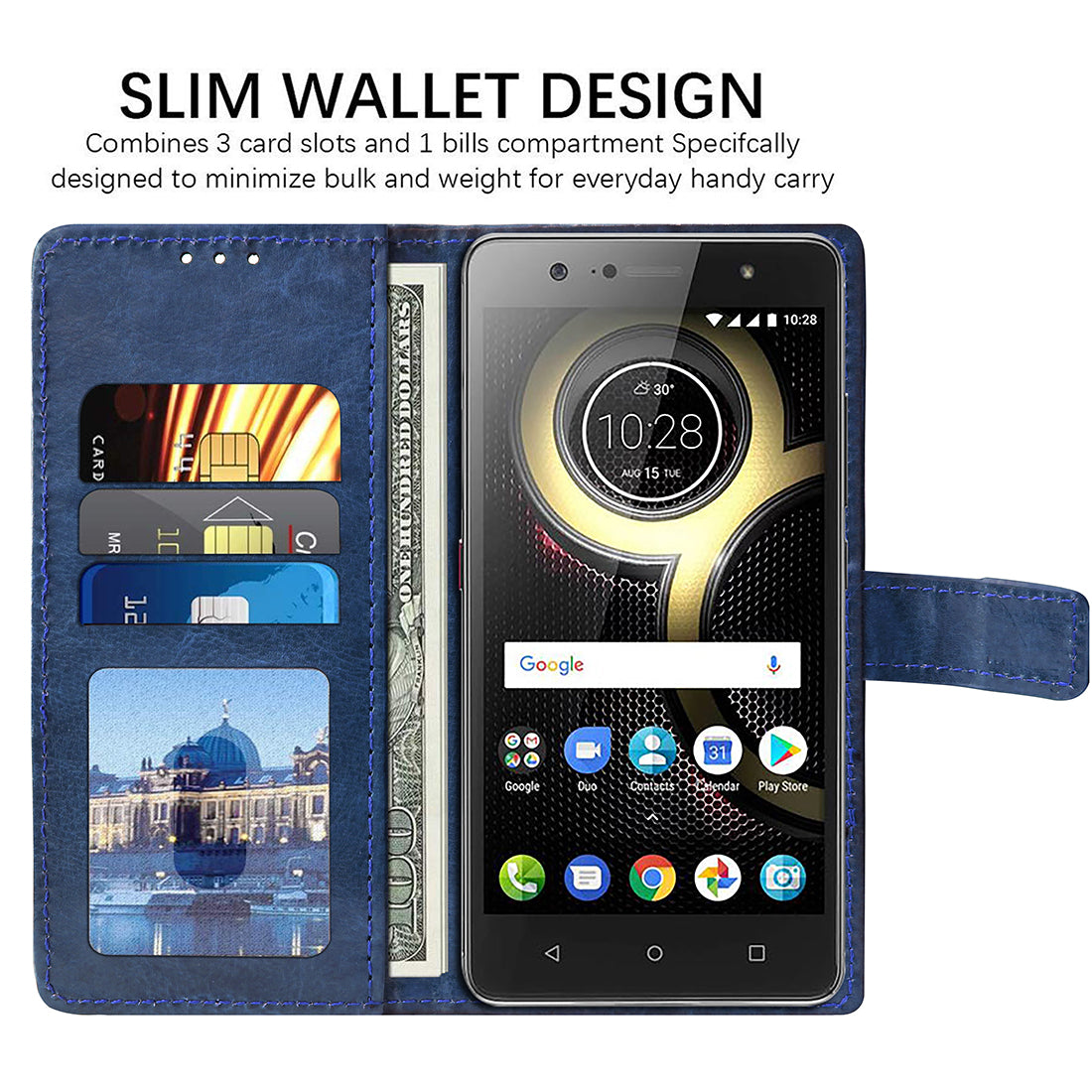 Premium Wallet Flip Cover for Lenovo K8 Plus