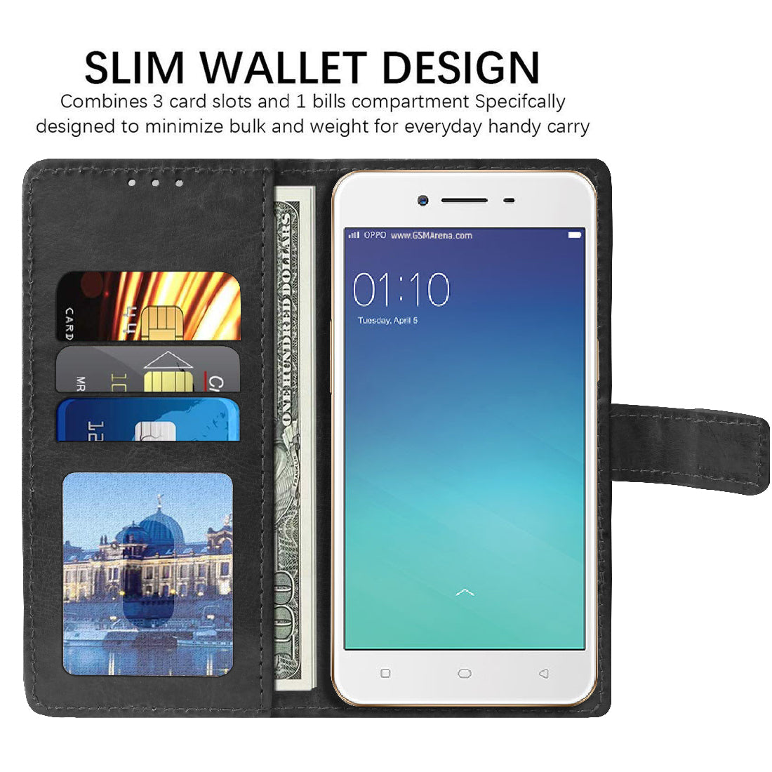 Premium Wallet Flip Cover for Oppo A37